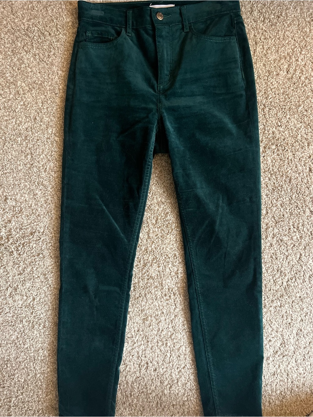 LOFT Skinny Corduroy Jeans in Deep Green